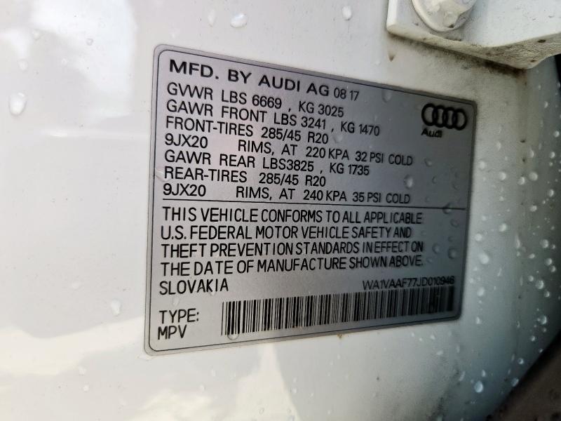 2018 AUDI Q7 PRESTIG - WA1VAAF77JD010946
