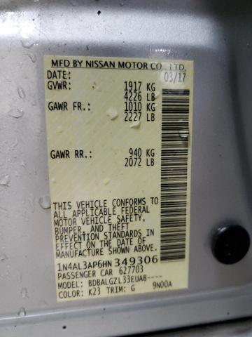 2017 NISSAN ALTIMA 2.5 - 1N4AL3AP6HN349306