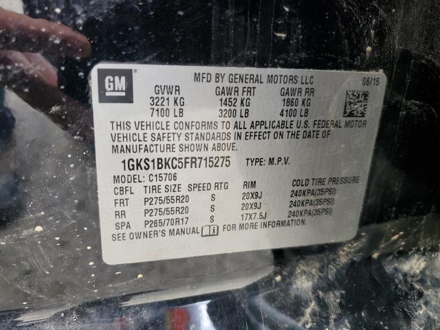 2015 GMC YUKON SLT 1GKS1BKC5FR715275