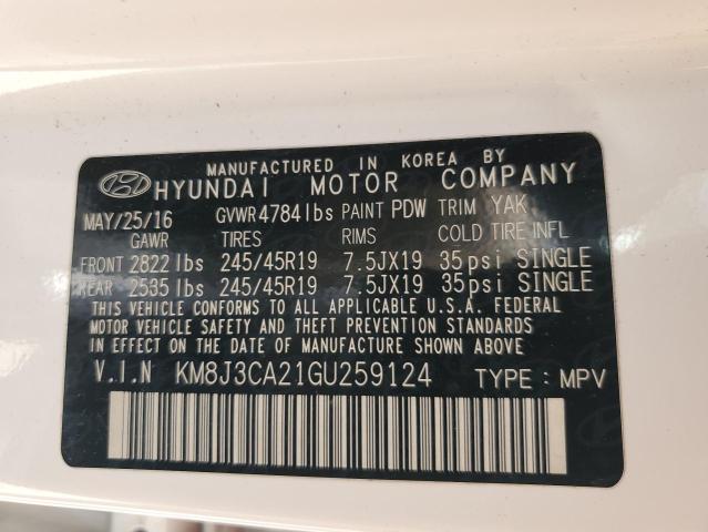 2016 HYUNDAI TUCSON LIM - KM8J3CA21GU259124
