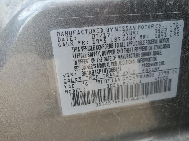 2017 NISSAN SENTRA S - 3N1AB7AP1HY368467