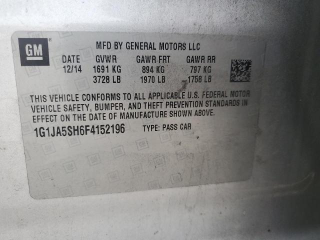 2015 CHEVROLET SONIC LS - 1G1JA5SH6F4152196