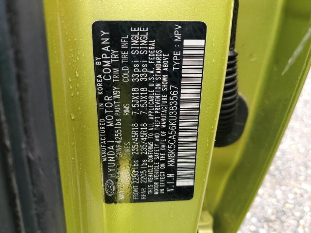 2019 HYUNDAI KONA ULTIM KM8K5CA56KU383567