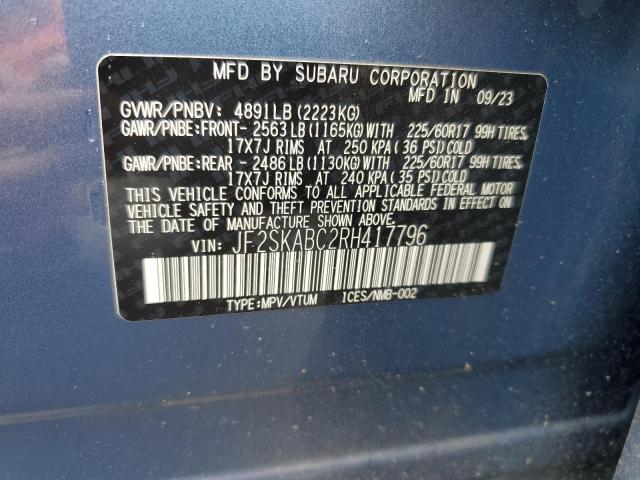 2024 SUBARU FORESTER JF2SKABC2RH417796