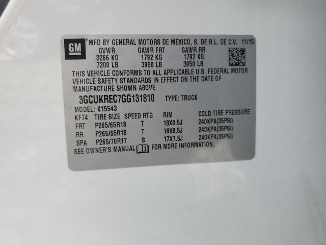 2016 CHEVROLET SILVERADO - 3GCUKREC7GG131810