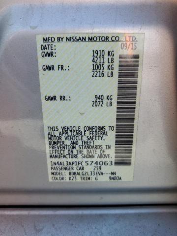 2015 NISSAN ALTIMA 2.5 - 1N4AL3AP1FC574063