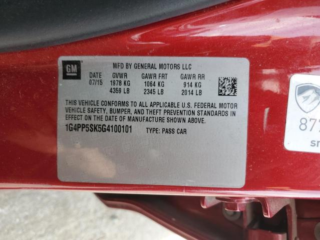 2016 BUICK VERANO - 1G4PP5SK5G4100101