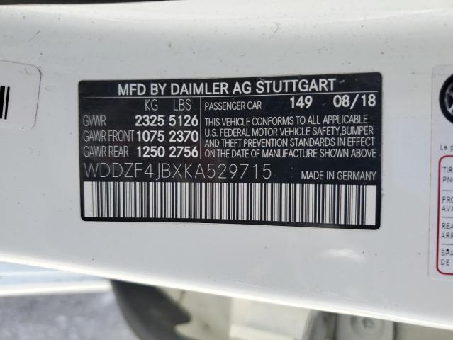 2019 MERCEDES-BENZ E 300 - WDDZF4JBXKA529715