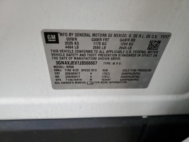 2018 CHEVROLET EQUINOX LT - 3GNAXJEV7JS566667