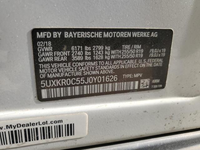 2018 BMW X5 XDRIVE3 5UXKR0C55J0Y01626