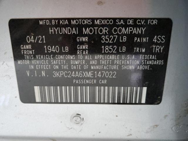 2021 HYUNDAI ACCENT SE - 3KPC24A6XME147022