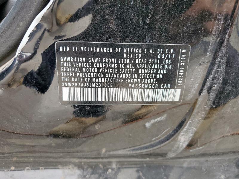 2018 VOLKSWAGEN JETTA S - 3VW2B7AJ5JM231605