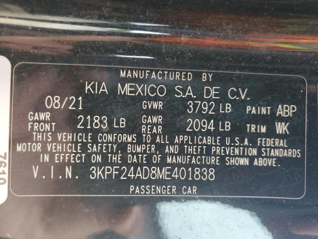 2021 KIA FORTE FE - 3KPF24AD8ME401838