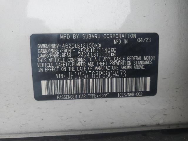2023 SUBARU WRX PREMIU - JF1VBAF63P9809473