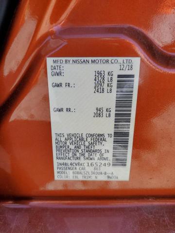 2019 NISSAN ALTIMA SR 1N4BL4CV8KC165249