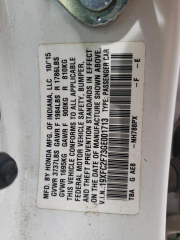 2016 HONDA CIVIC EX - 19XFC2F73GE001713