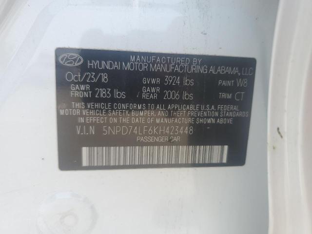 2019 HYUNDAI ELANTRA SE - 5NPD74LF6KH423448