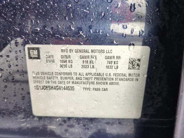 2016 CHEVROLET SONIC LT - 1G1JC6SH4G4144535