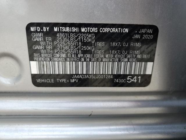 2020 MITSUBISHI OUTLANDER - JA4AD3A35LJ001284