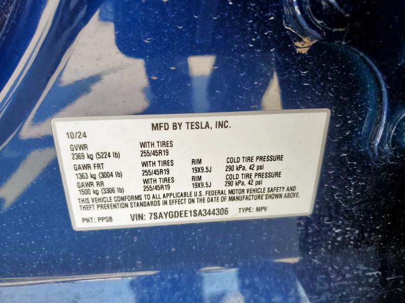 2025 TESLA MODEL Y - 7SAYGDEE1SA344306