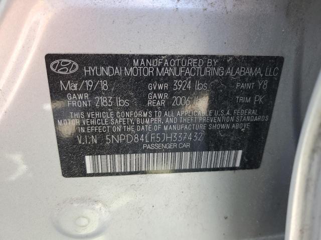 2018 HYUNDAI ELANTRA SE 5NPD84LF5JH337432