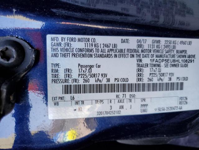 2017 FORD C-MAX SE 1FADP5EU8HL108291