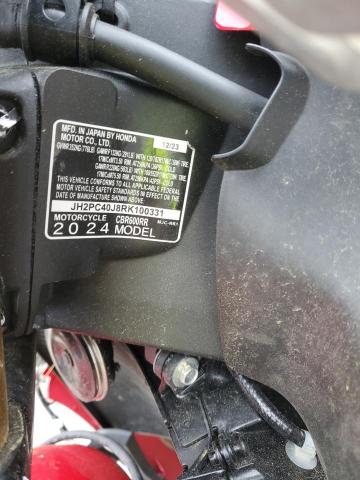2024 HONDA CBR600 RR JH2PC40J8RK100331