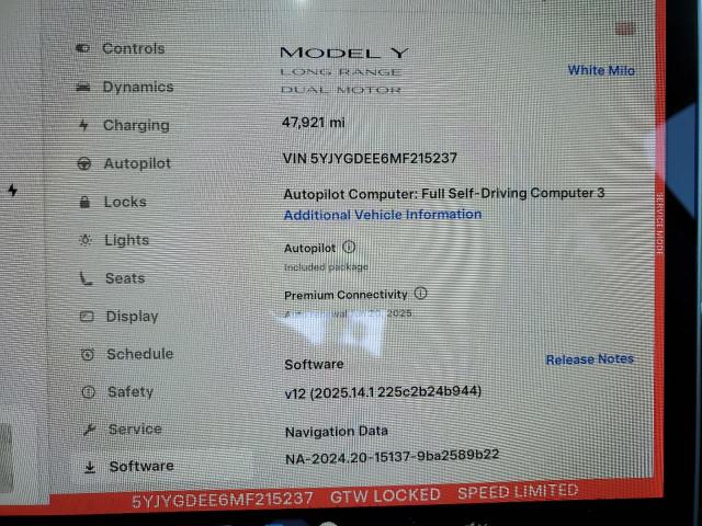 2021 TESLA MODEL Y - 5YJYGDEE6MF215237