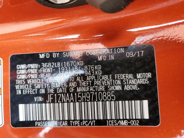 2017 TOYOTA 86 BASE JF1ZNAA15H9710885