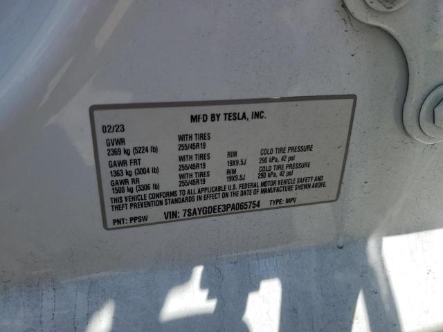 2023 TESLA MODEL Y 7SAYGDEE3PA065754