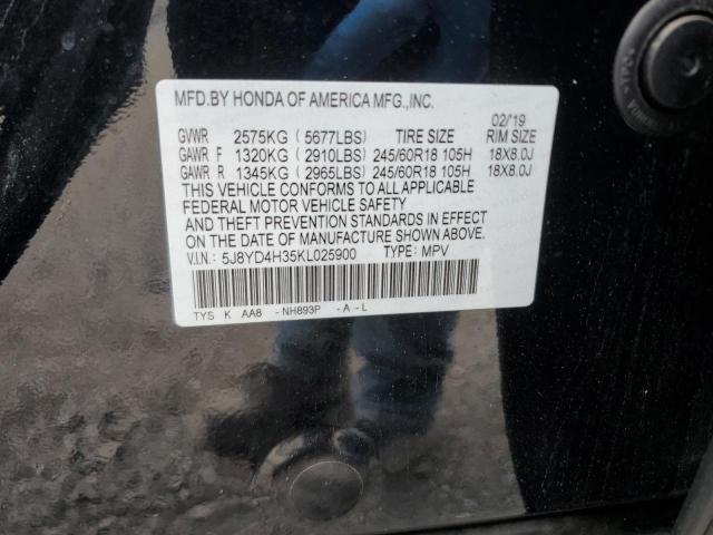 2019 ACURA MDX 5J8YD4H35KL025900