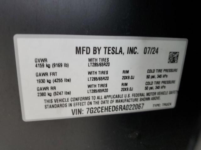 2024 TESLA CYBERTRUCK 7G2CEHED6RA022067