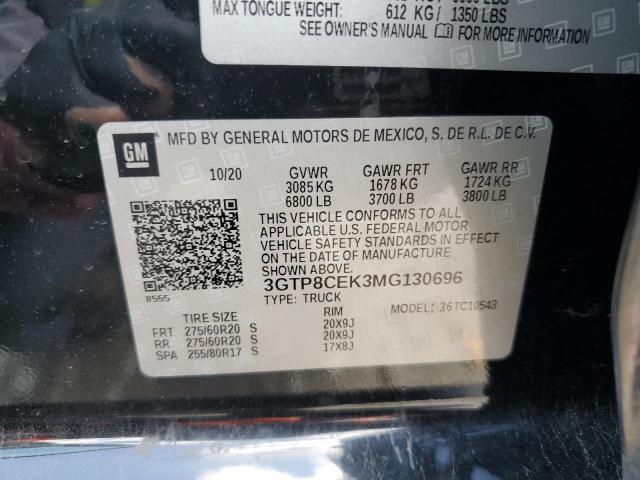2021 GMC SIERRA C15 - 3GTP8CEK3MG130696