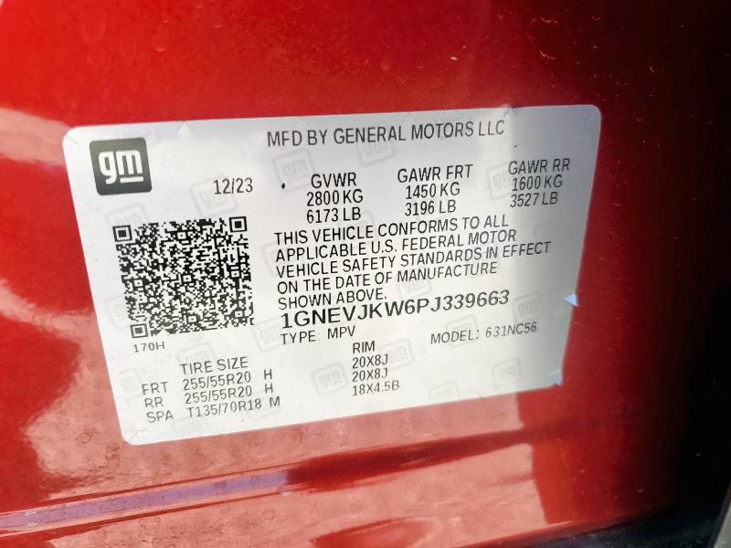 2023 CHEVROLET TRAVERSE R 1GNEVJKW6PJ339663