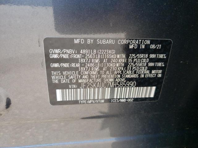 2021 SUBARU FORESTER L - JF2SKAUC7MH585990