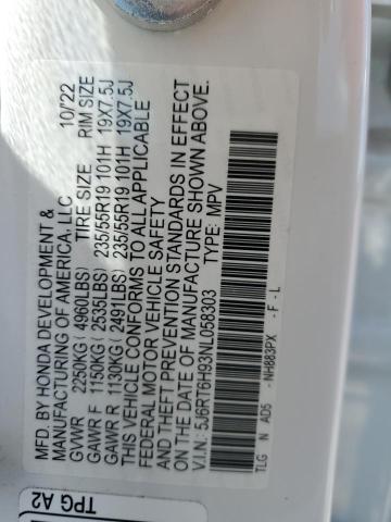 2022 HONDA CR-V TOURI - 5J6RT6H93NL058303