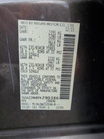 2015 NISSAN MURANO S 5N1AZ2MH8FN290386