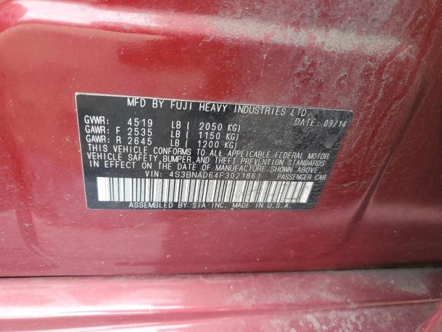 2015 SUBARU LEGACY 2.5 - 4S3BNAD64F3021861