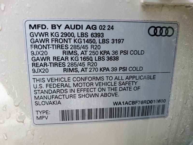 2024 AUDI Q7 PREMIUM - WA1ACBF76RD010690
