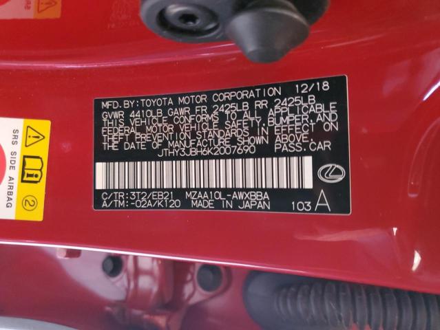 2019 LEXUS UX 200 JTHY3JBH6K2007690
