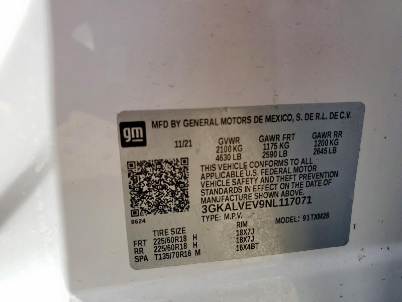 2022 GMC TERRAIN SL 3GKALVEV9NL117071