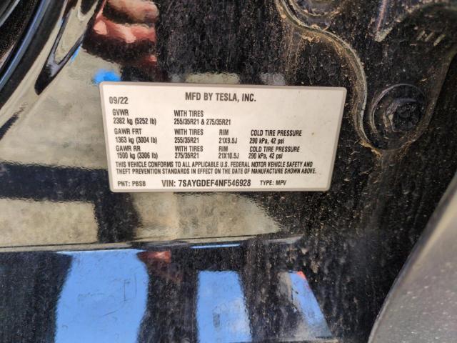 2022 TESLA MODEL Y - 7SAYGDEF4NF546928