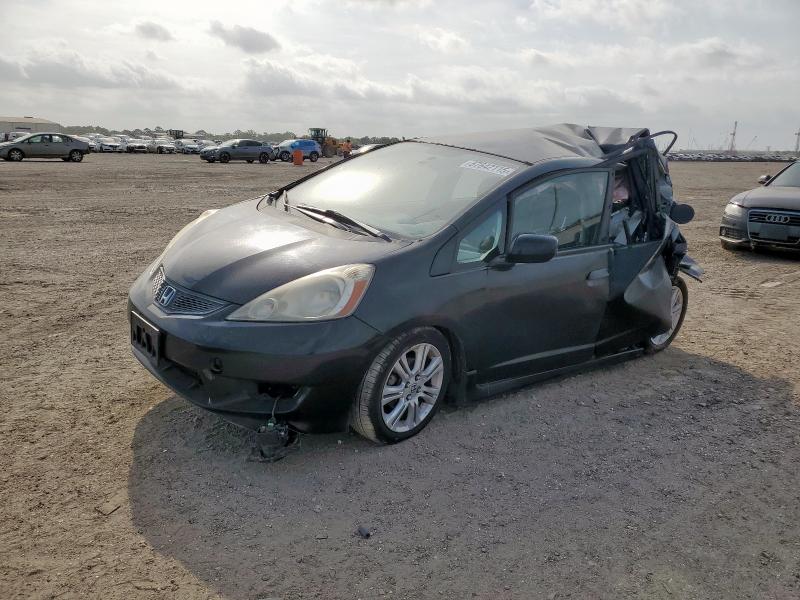 HONDA FIT SPORT 2009 black  gas JHMGE88429C001523 photo #1