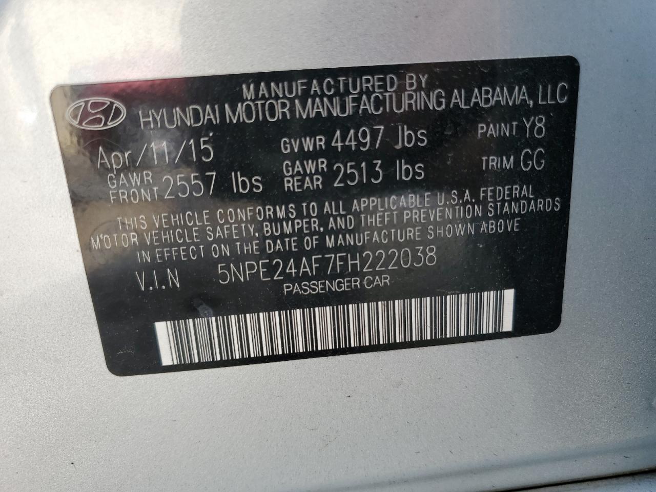 Hyundai Sonata se 2015