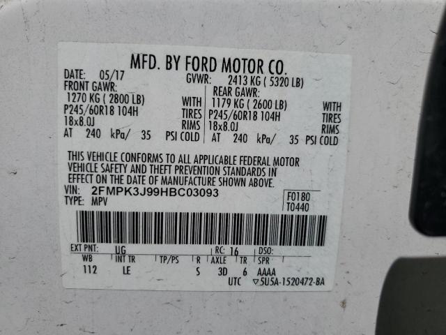 2017 FORD EDGE SEL - 2FMPK3J99HBC03093