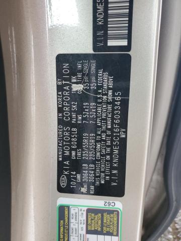 2015 KIA SEDONA SXL KNDME5C16F6033465