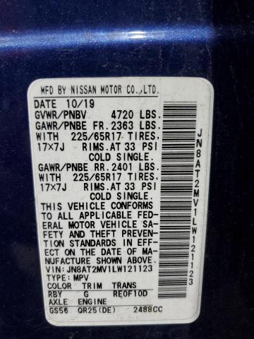 2020 NISSAN ROGUE S - JN8AT2MV1LW121123