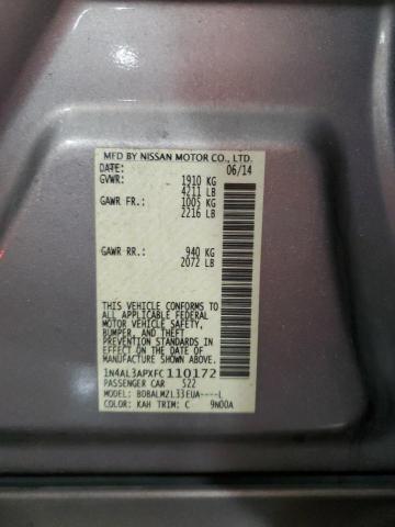 2015 NISSAN ALTIMA 2.5 - 1N4AL3APXFC110172