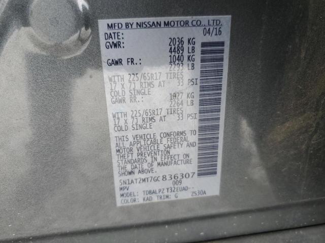 2016 NISSAN ROGUE S - 5N1AT2MT7GC836307