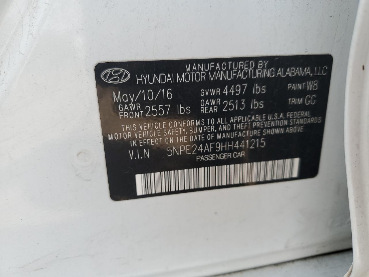 Hyundai Sonata se 2017